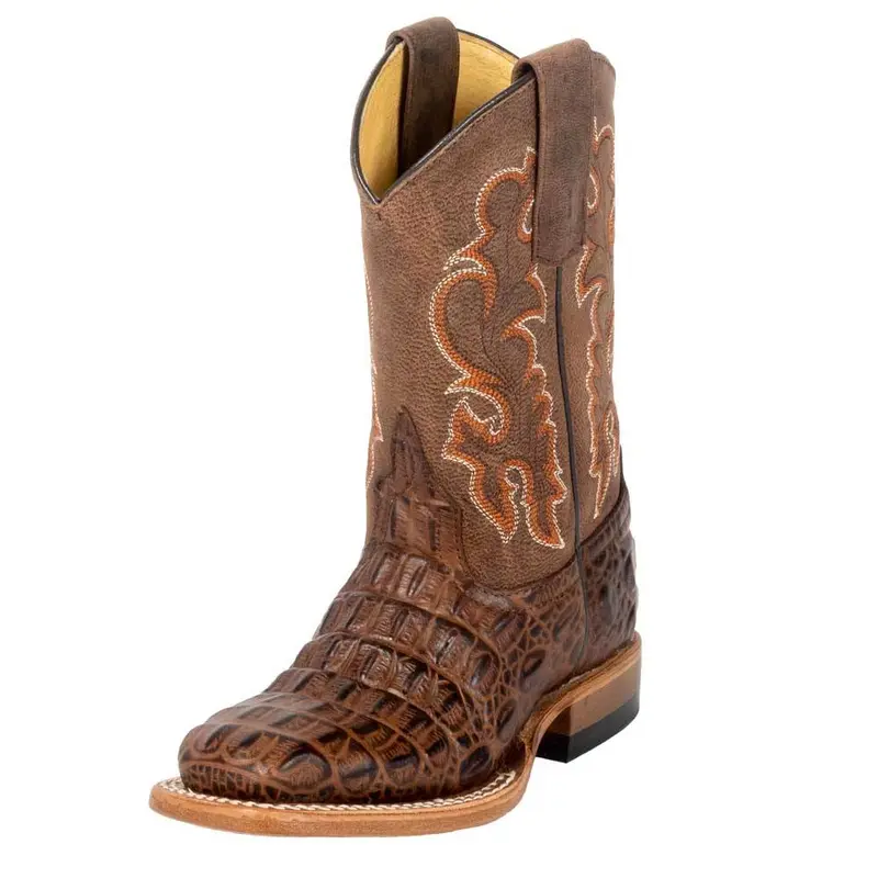 Horse Power Kid's Chocolate Crocodile Print Boot