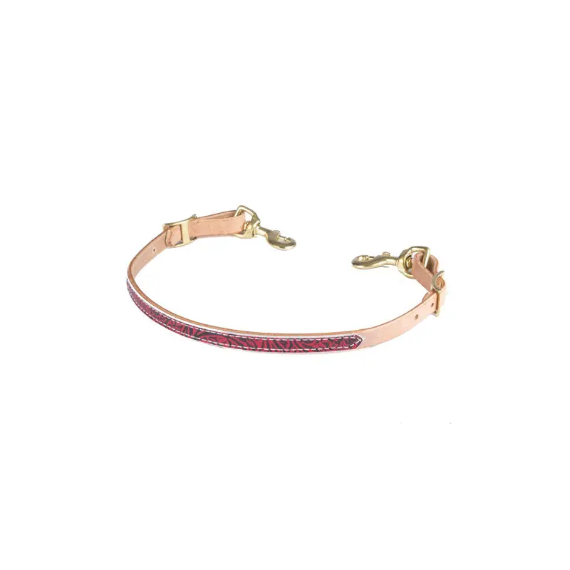 Teskey's Red Western Tooled Wither Strap