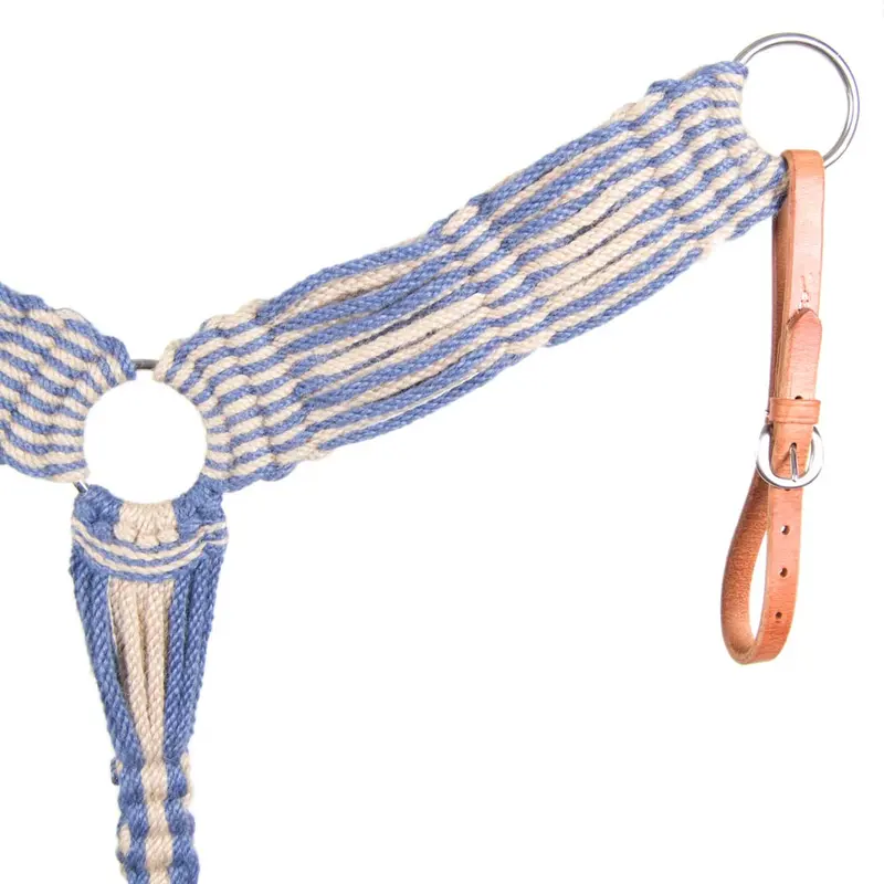 5 Star Steel Blue/Natural Mohair Breast Collar