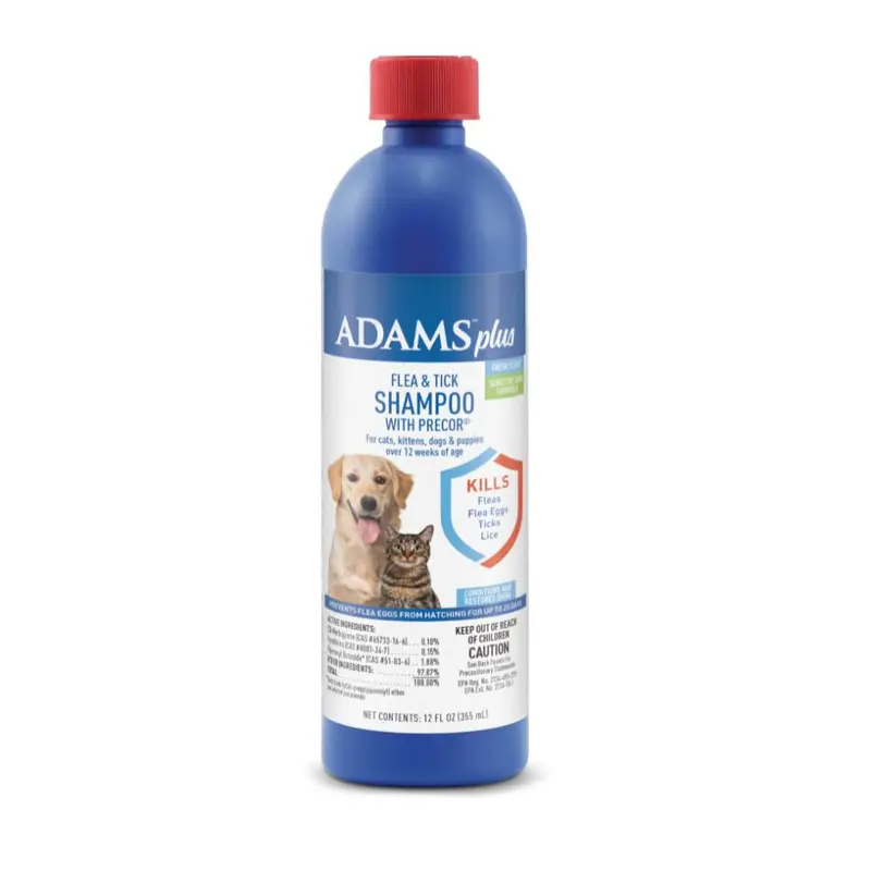 Adams Plus Flea & Tick Shampoo with Precor