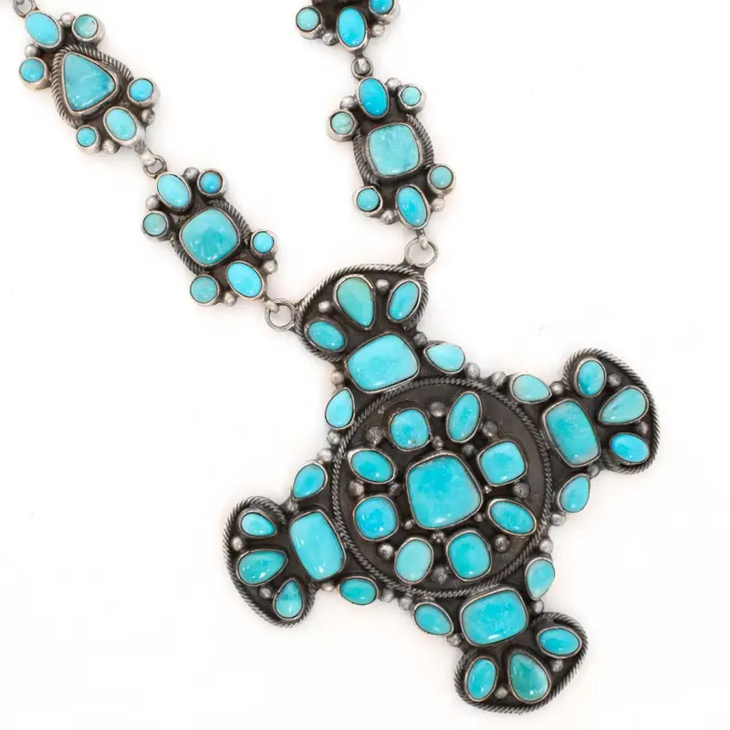D. Ashley 3" Turquoise Cross Necklace