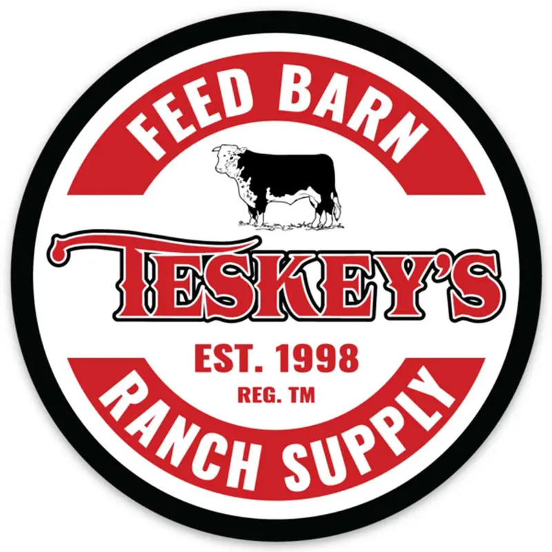 Teskey's Feed Barn & Ranch Supply Round Vinyl Sticker