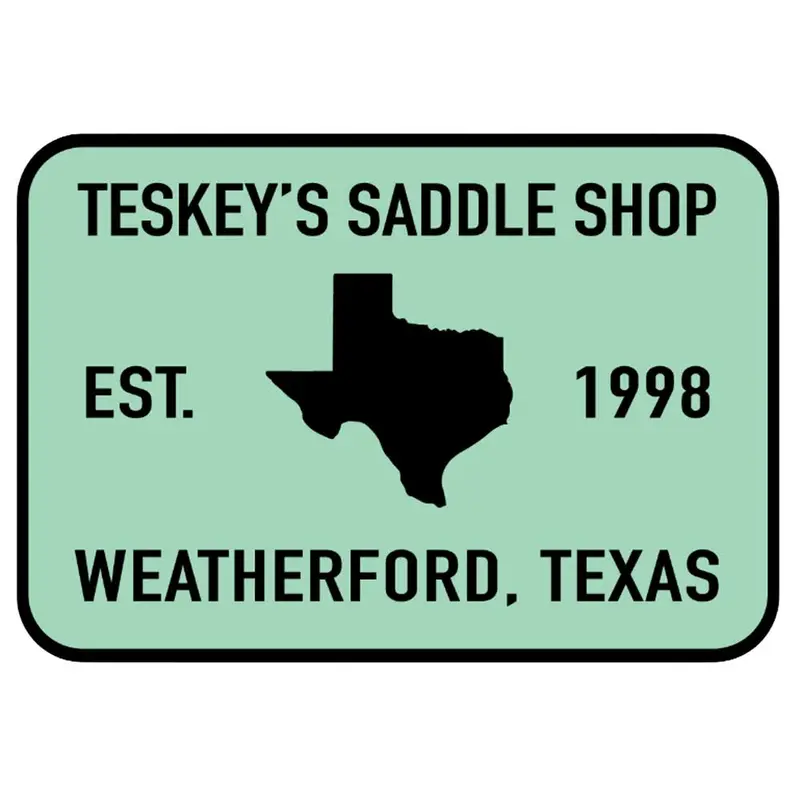 Teskey's 1998 Saddle Shop Sticker Green/Black