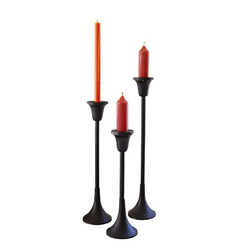 Black Metal Taper Candle Stand