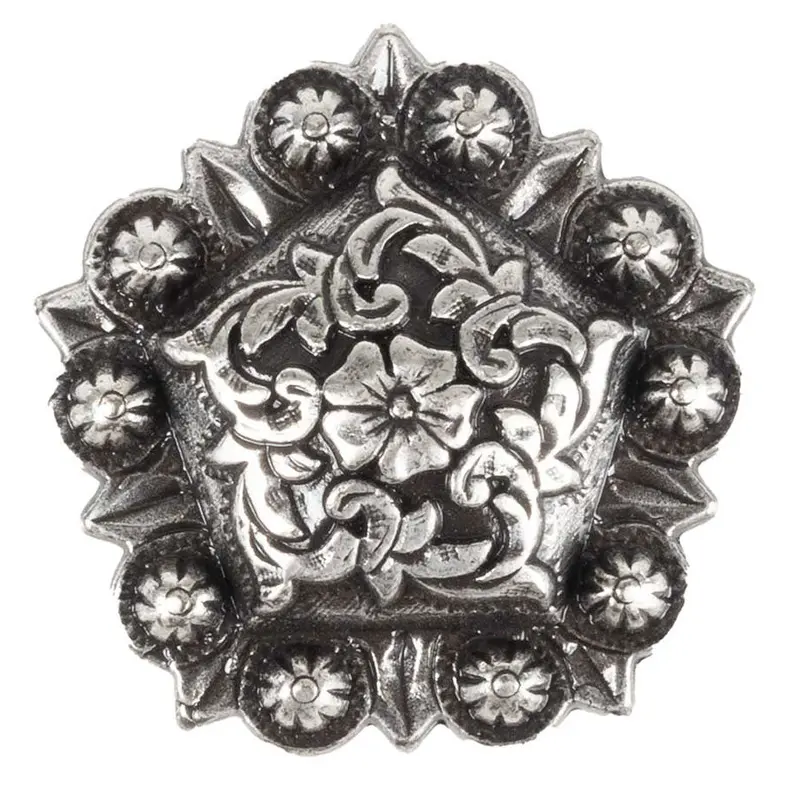 Antique Floral Coloma Pentagon Concho