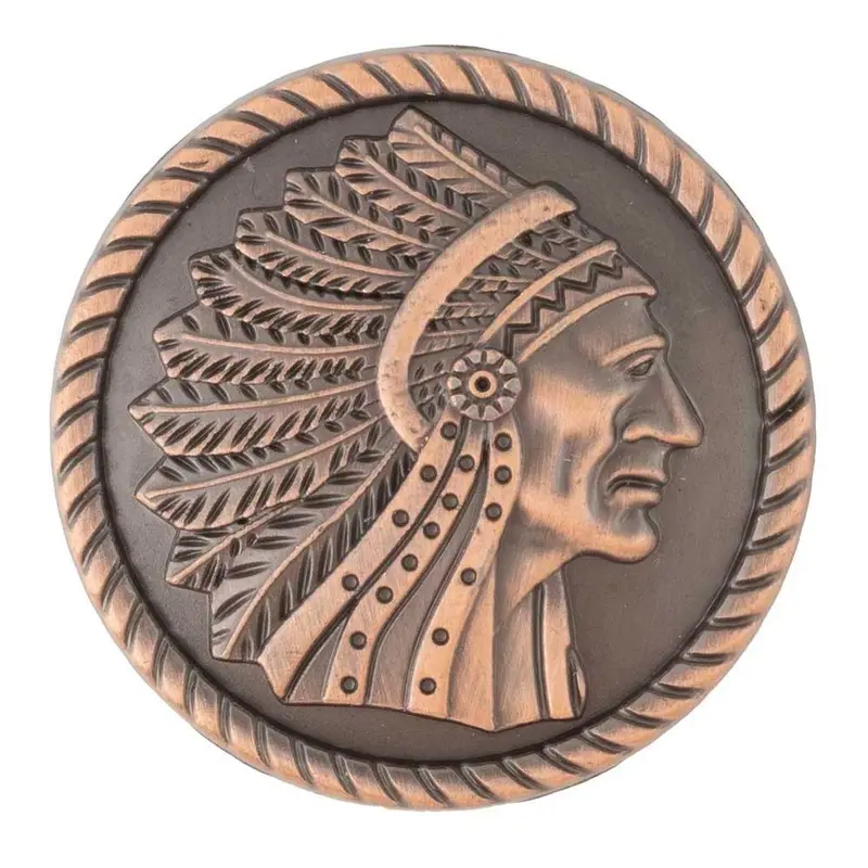 Indian Chief Right Profile Concho