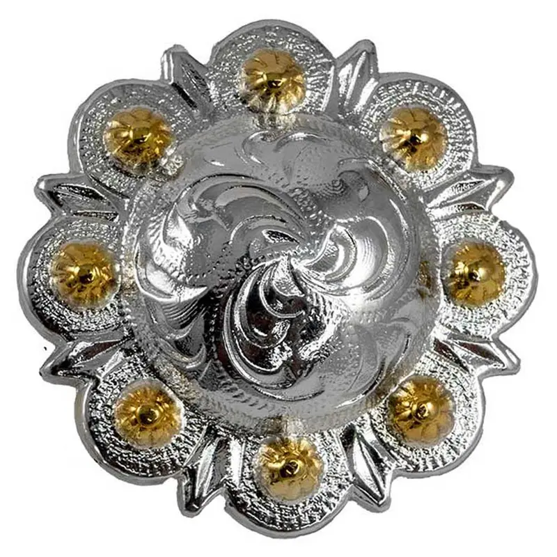 Silver Berry Concho with Gold Dots