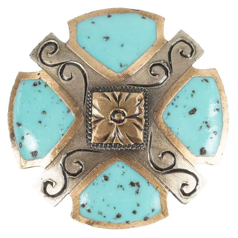 Turquoise Flower Concho