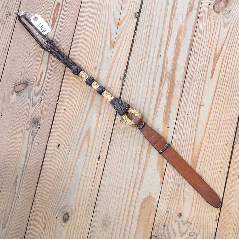 28" Multicolored Rawhide Quirt