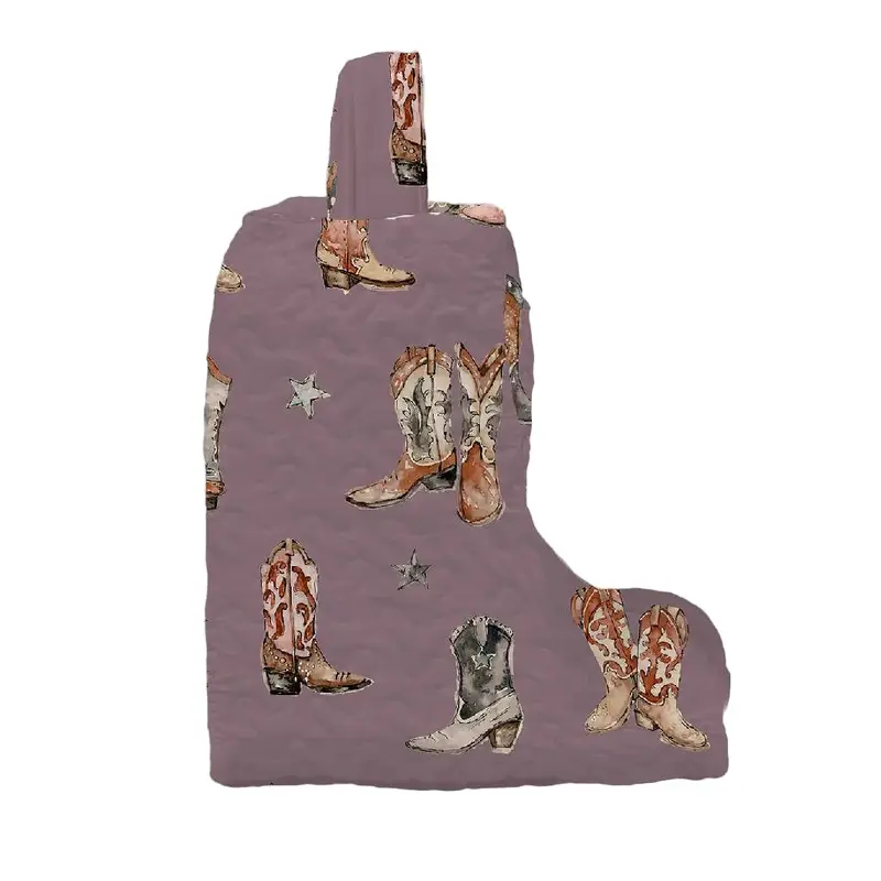 Thunderbird Boots Quilted Purple Boot Bag