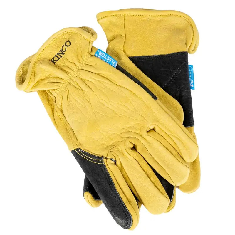 Kinco Water-Resistant Grain Buffalo Driver Gloves with Double-Palm