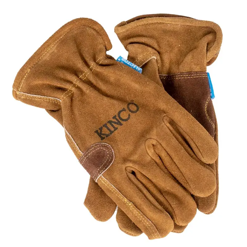 Kinco Water-Resistant Sued Cowhide Driver Gloves with Double-Palm