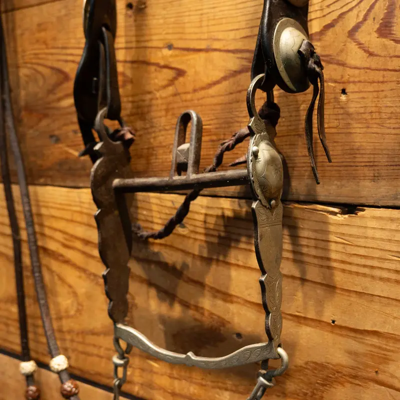 Vintage Old West Bridle Rig w/Silver Mounted Bit