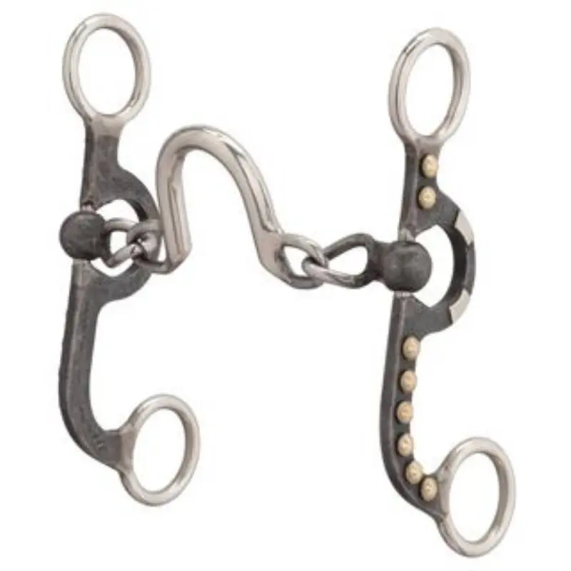 Weaver 4-5/8" Pony Bit, Chain Mouth with Port, Buffed Black