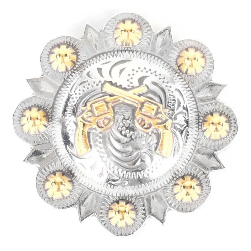 Round Gold Berry Gun Concho