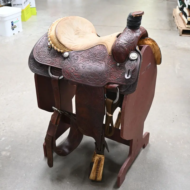 14.5" USED PAUL AMMERMAN ROPING SADDLE