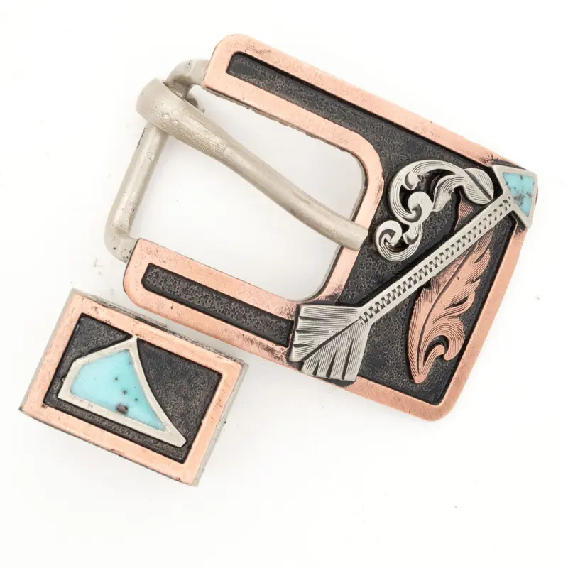 Arrow Buckle w/Turquoise Accents