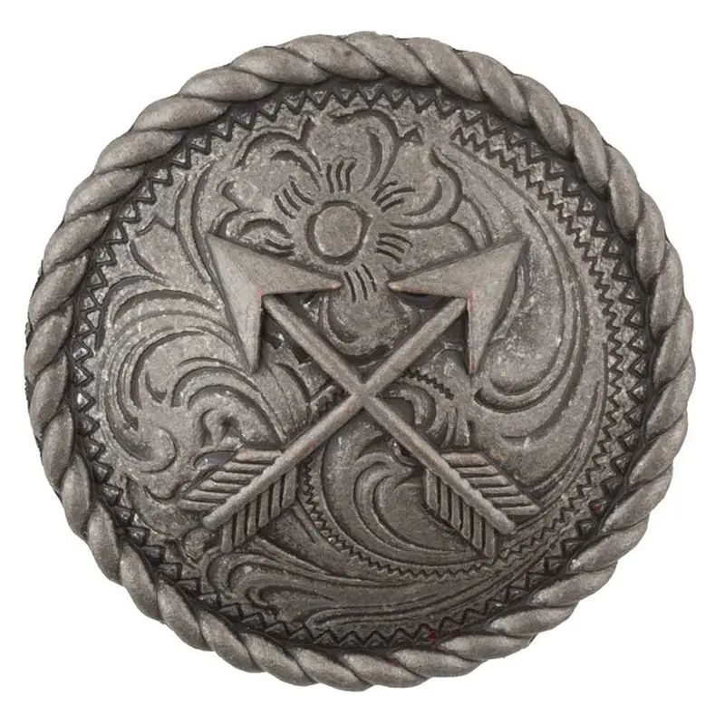 Round Rope Edge Arrow Concho