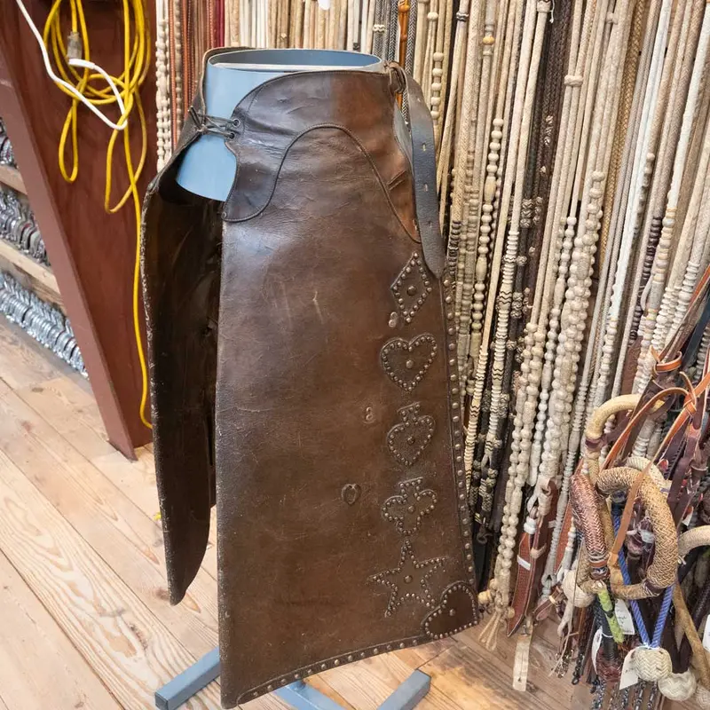 Vintage Cowboy Chaps w/Poker Suits