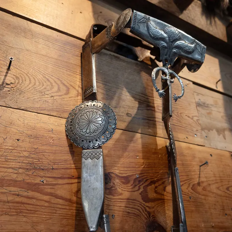 Vintage Native American War Indian Chief Silver Bridle & Rare 19th Century Navajo Bit