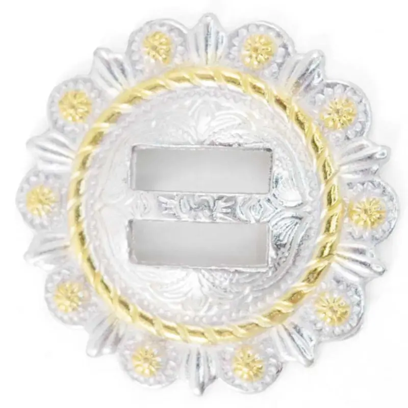 Bright Silver Berry Slotted Concho