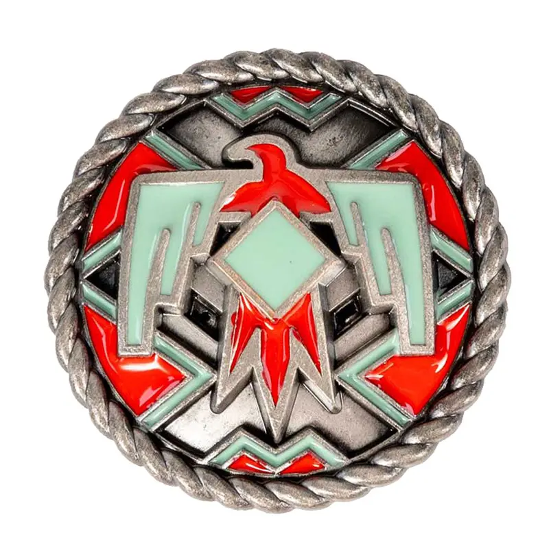 Aqua/Red Thunderbird Concho