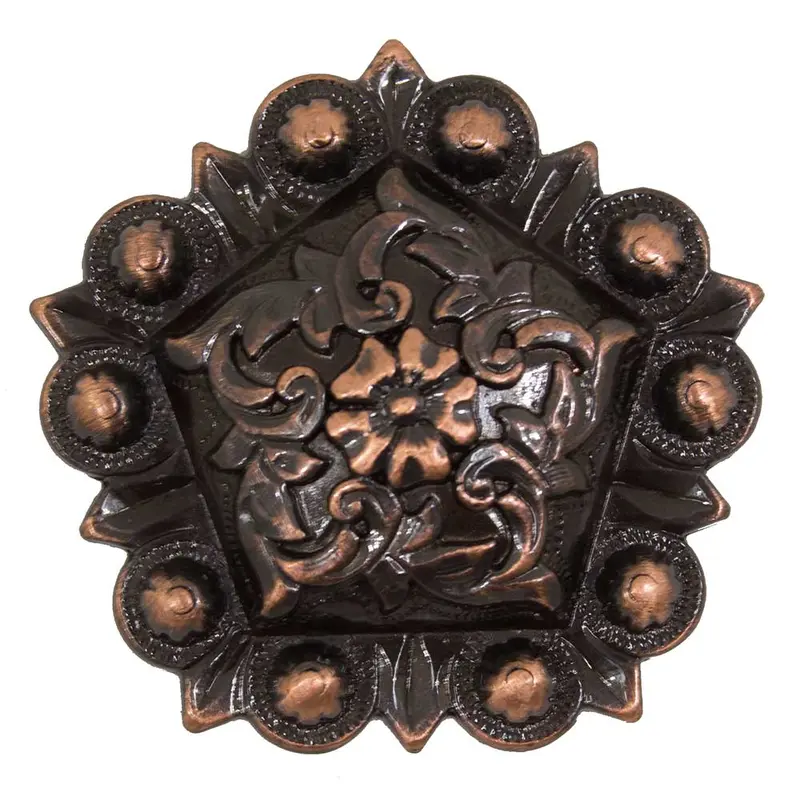 Copper Floral Coloma Pentagon Concho