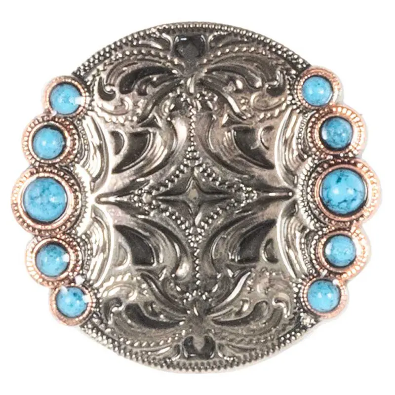 Stock Show Nickel and Copper w/Turquoise Concho