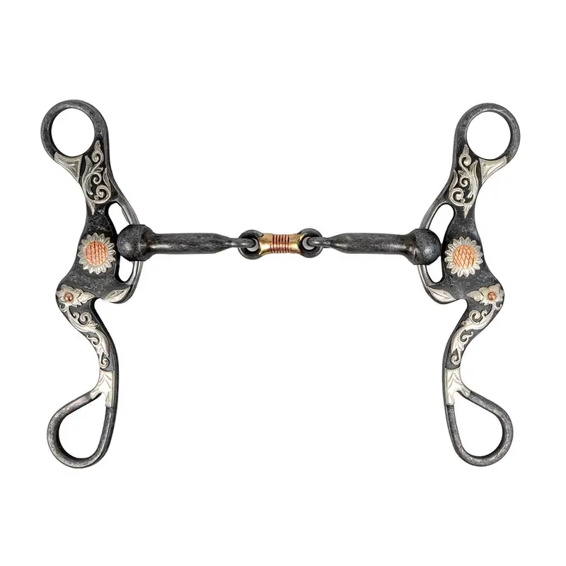 Aged Dogbone with Floral Accents and Copper Inlay Bit