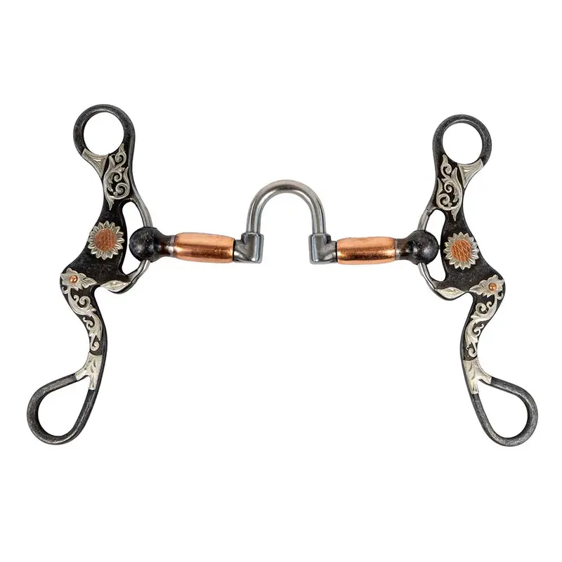 Aged Roll Port Bit with Floral Design