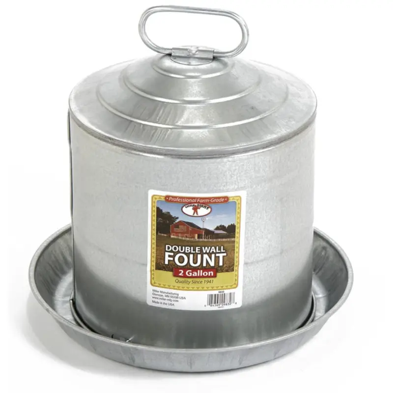 Little Giant Double Wall Poultry Fount Galvanized