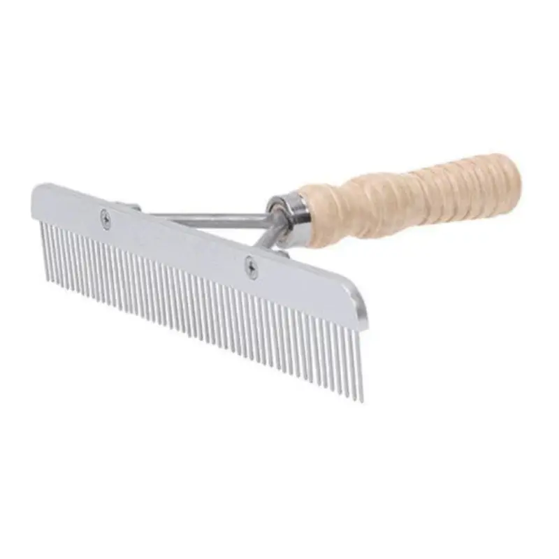 Weaver Blunt Tooth Comb with Wood Handle