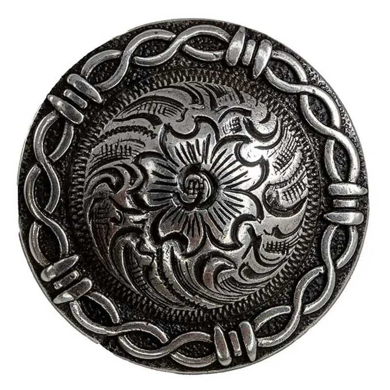 Floral Barbwire Concho