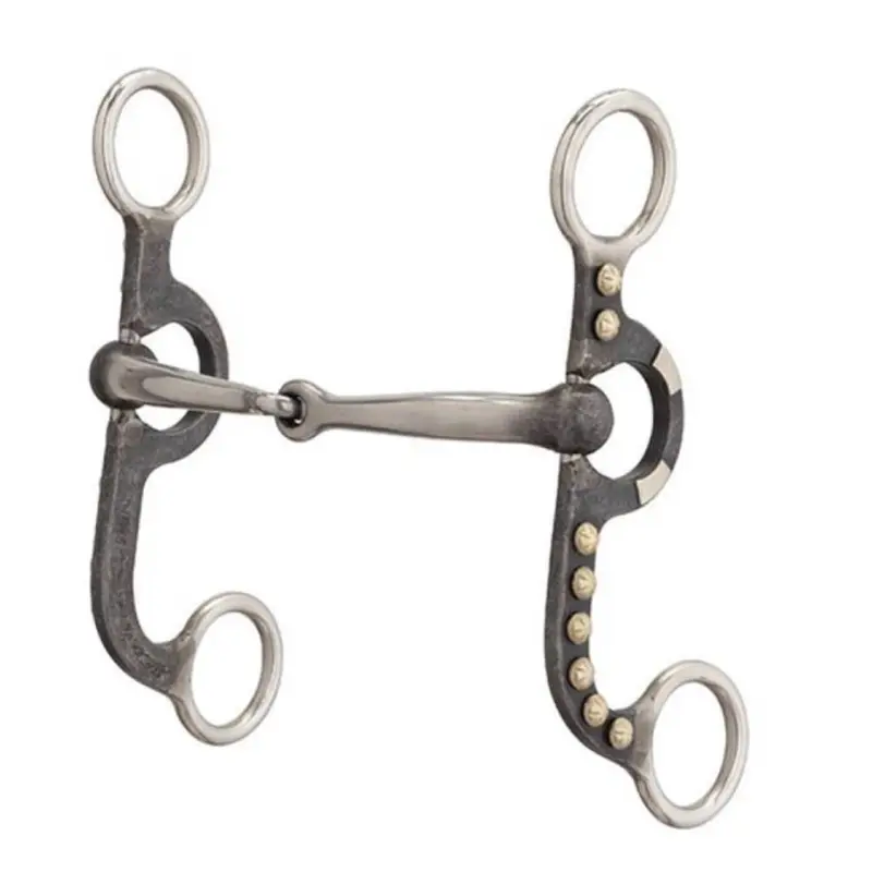 Weaver 4-5/8" Pony Bit, 2-Piece Snaffle Mouth, Buffed Black