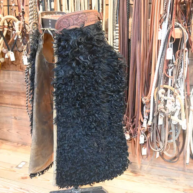 Visalia Stock Saddle Co. Angora Bell Chaps