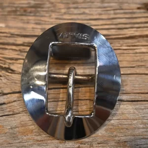 1" Staley Round Silver Headstall Buckle