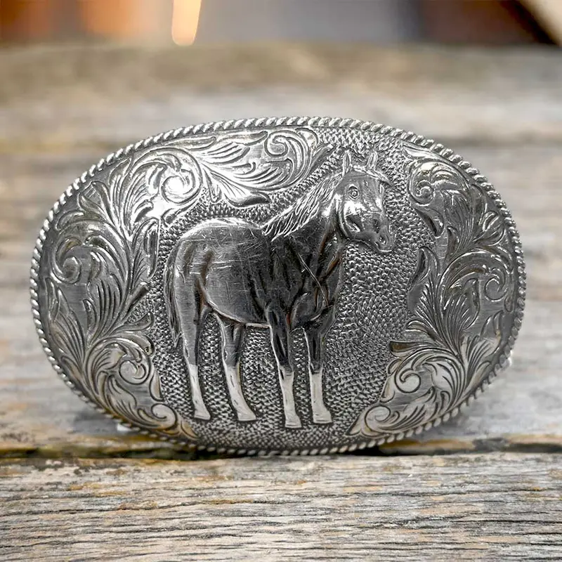San Carlos Sterling & Gold Belt Buckle