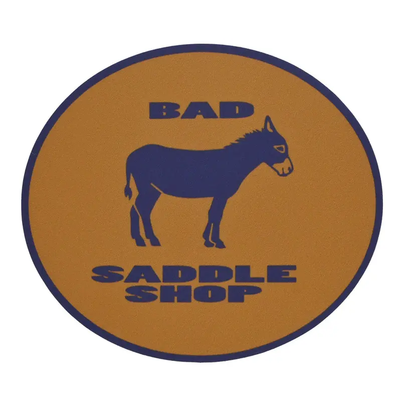 Teskey's Bad Burro Saddle Shop Oval Sticker