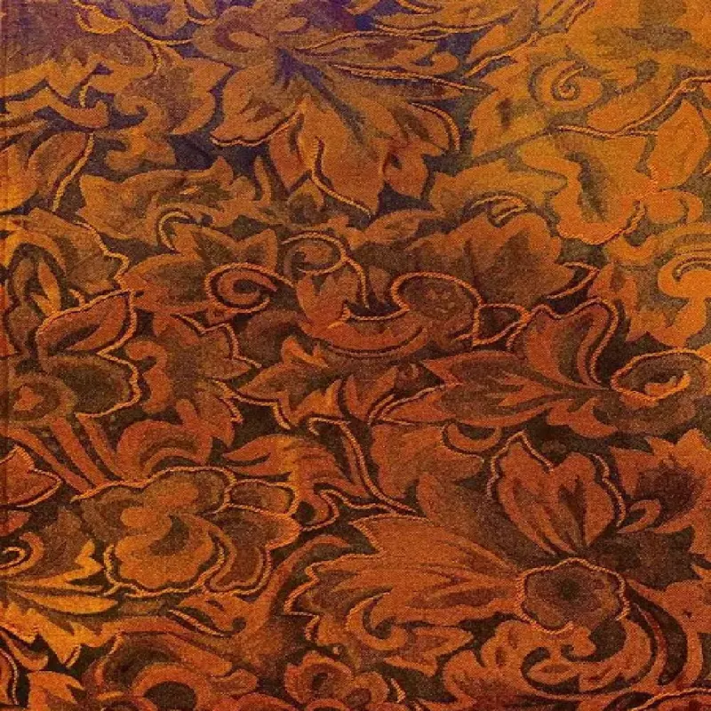 20" Baroque Silk Scarf-Rust