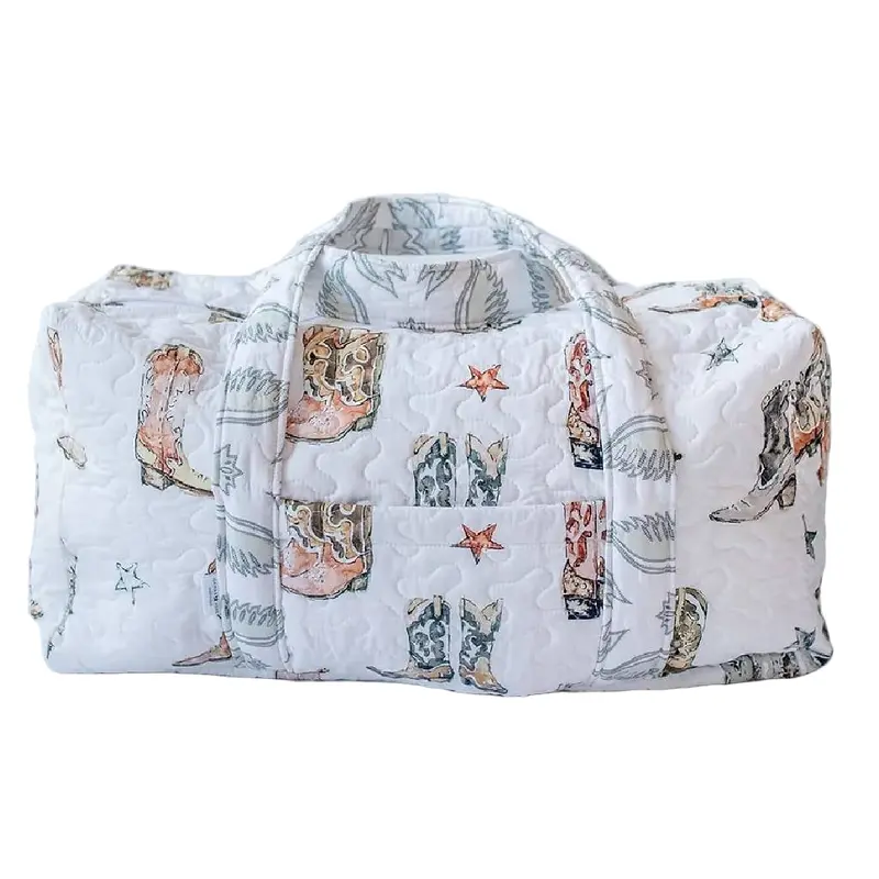 Thunderbird Boots Neutral Quilted Duffle Bag