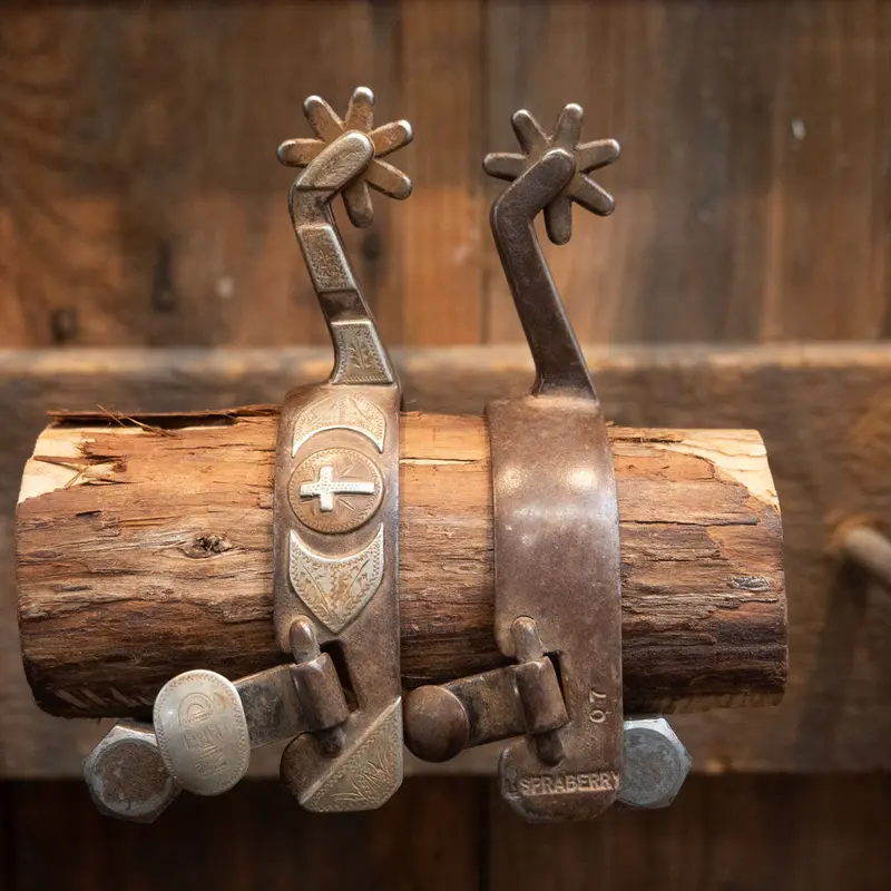 Used Luke Spraberry 7pt Silver Mounted Spurs