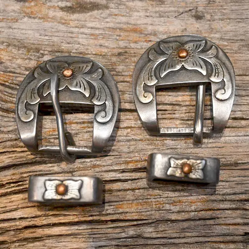 Kerry Kelley Silver Mounted 3/4" Headstall Buckle Set
