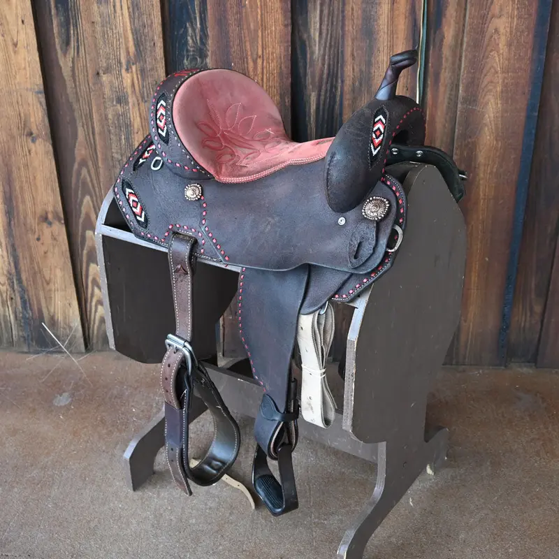 14" USED DOUBLE J BARREL SADDLE