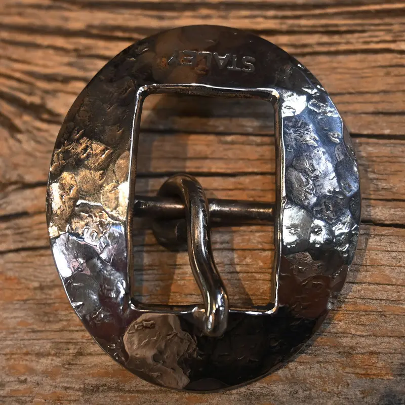 1" Staley Hammered Silver Headstall Buckle