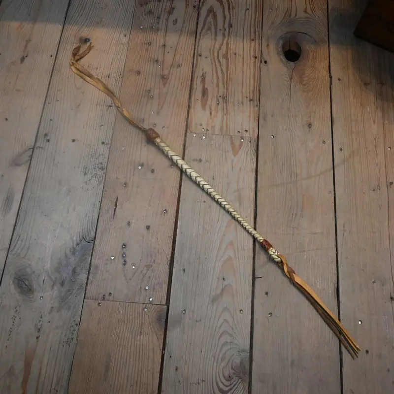 Vintage Handmade Leather Quirt