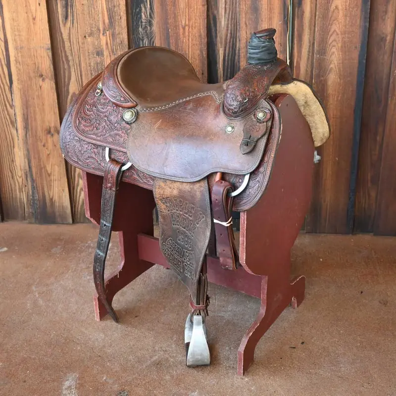 15" USED JAY NORDLEY ROPING SADDLE
