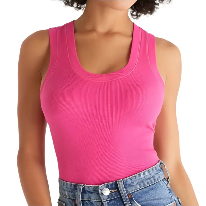 Z Supply Sirena Island Pink Rib Tank Top