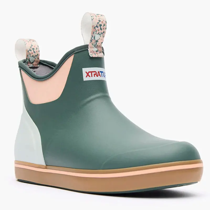 XTRATUF Women's Garden Green Ankle Deck Boot