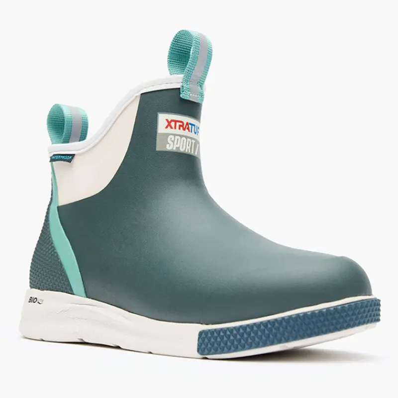 XTRATUF Women's Stormy Blue Ankle Deck Sport Boot