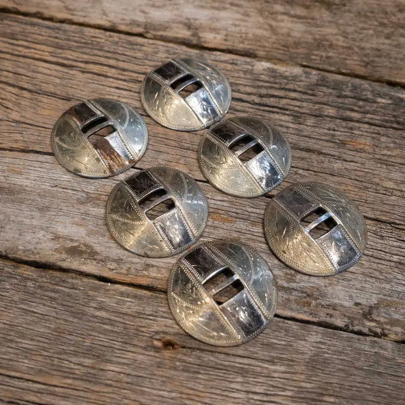 Cutrell 2" Silver Mounted Concho Saddle Set